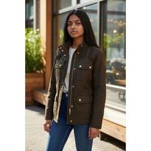 J.Crew Downtown Field Jacket Waxed Cotton Utility Military Classic Small Classic